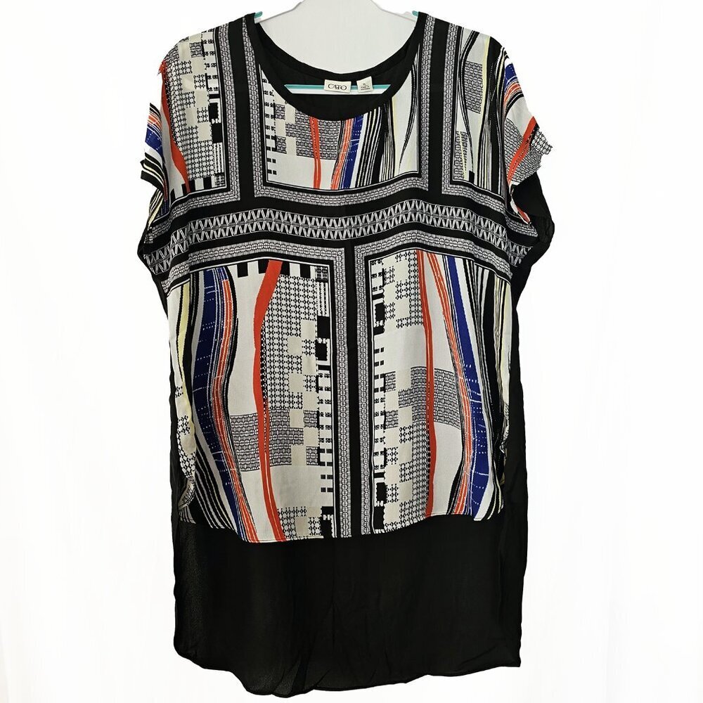 Cato Women's Print High Low Blouse